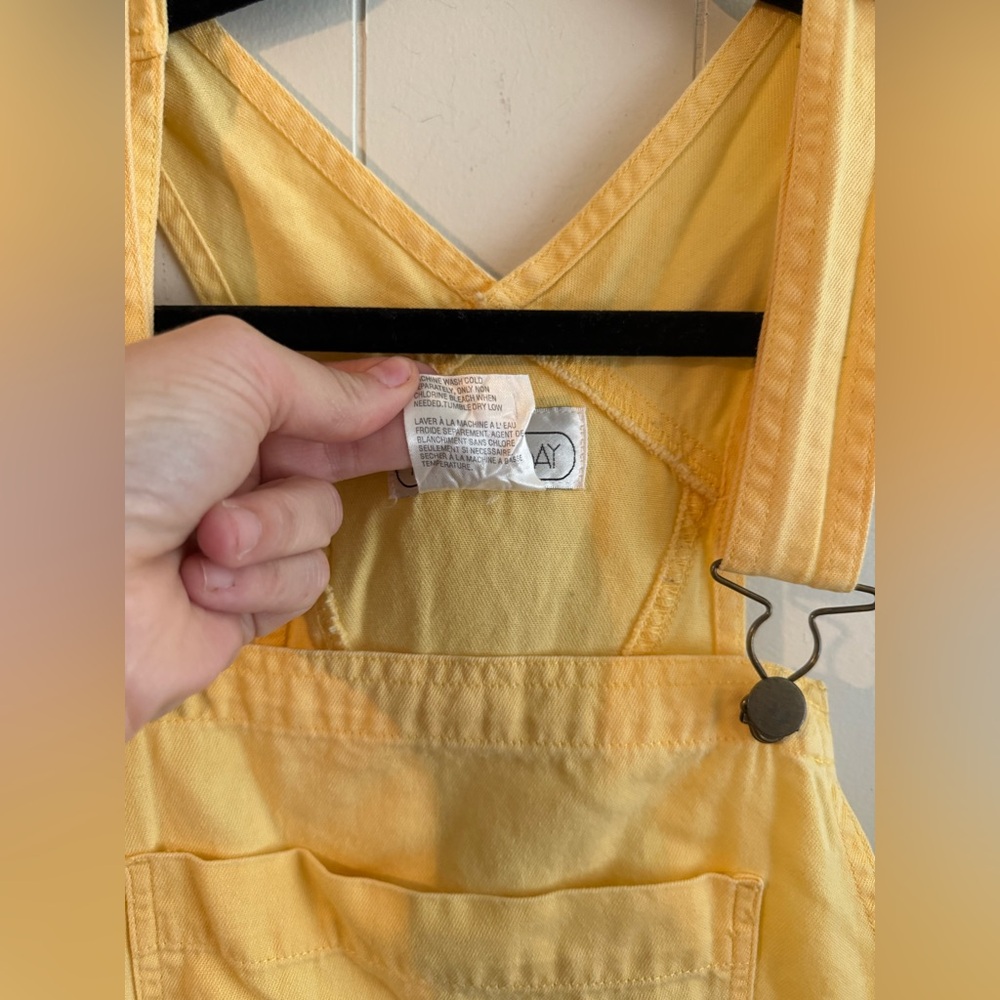 Yellow Women's Denim Overalls - Picture 4 of 10